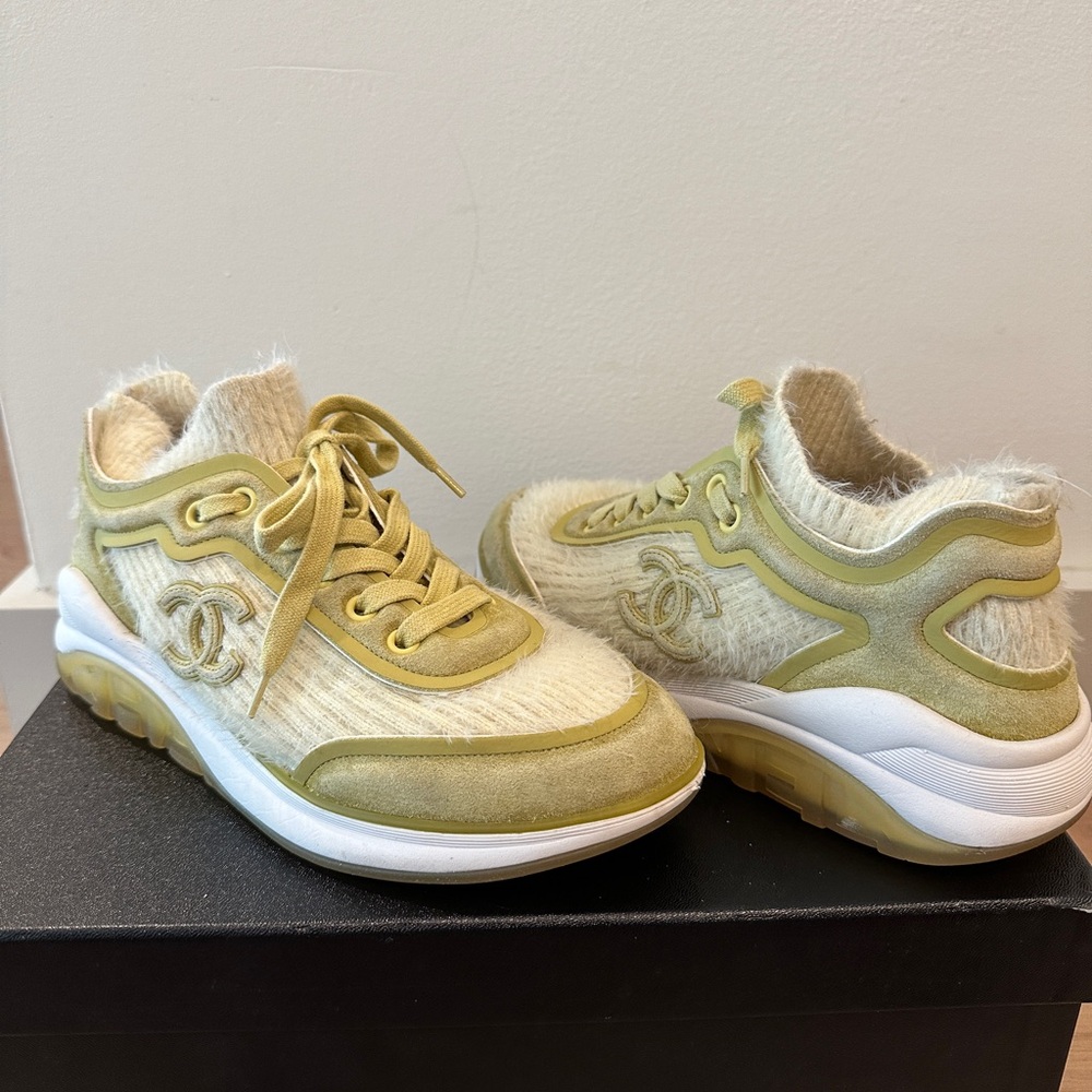 CHANEL Yellow Sneakers